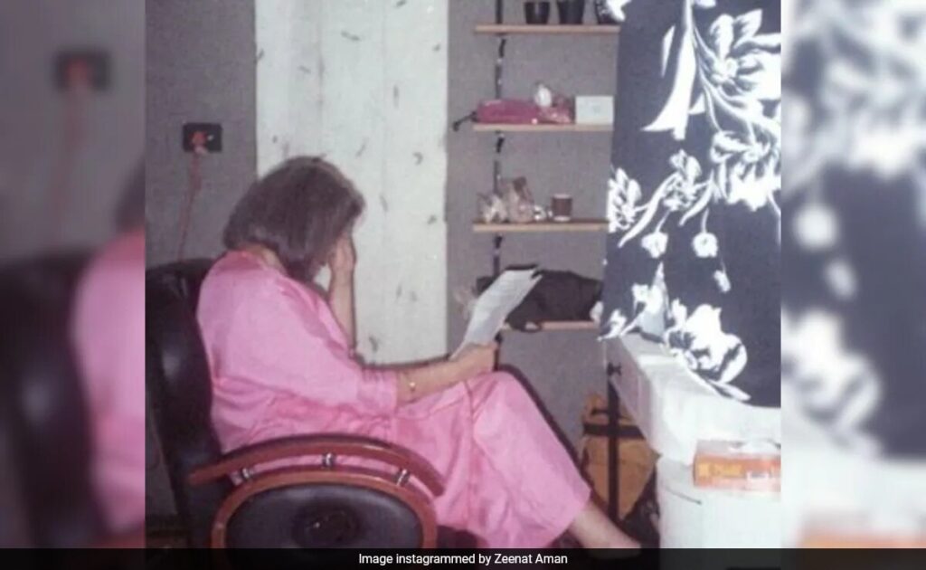 A Glimpse Of Zeenat Aman, Dressed In Pink, In Her Vanity Van