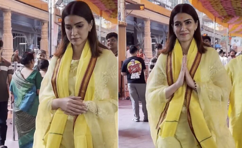 Inside Kriti Sanon’s Siddhivinayak Temple Visit Ahead Of Teri Baaton Mein Aisa Uljha Jiya’s Release