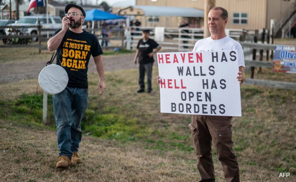 Protesters Rally In Texas Against Migrant “Invasion”