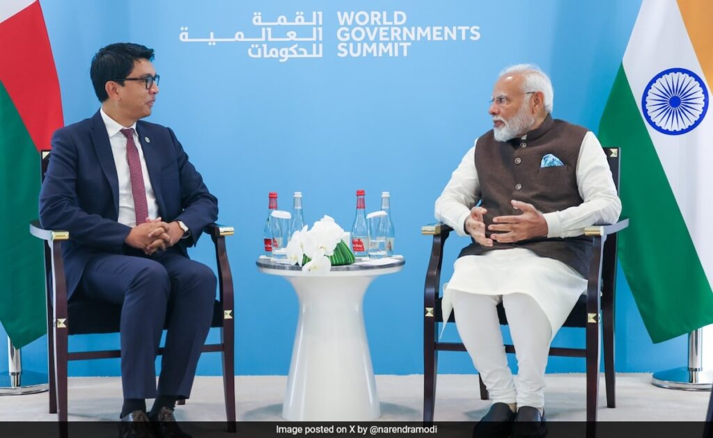 PM Narendra Modi Holds Bilateral Meetings With UAE Counterpart Sheikh Mohammed bin Rashid Al Maktoum, Madagascar President Andry Rajoelina