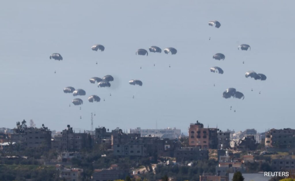 5 Killed, 10 Injured After Gaza Aid Airdrop Parachute Fails To Open