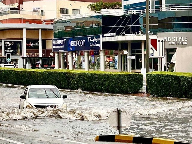 دبئی سمیت متحدہ عرب امارات میں گرج چمک کے ساتھ طوفانی بارش