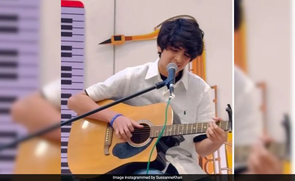 “Proud” Mom Sussanne Khan’s Post For Son Hridaan Roshan Playing Guitar