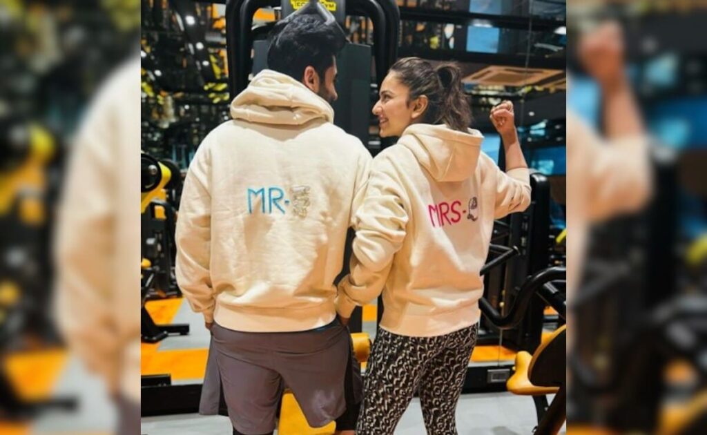 Rakul Preet Singh And Jackky Bhagnani Hit The Gym In “Mr & Mrs” Hoodies To Burn Wedding Calories