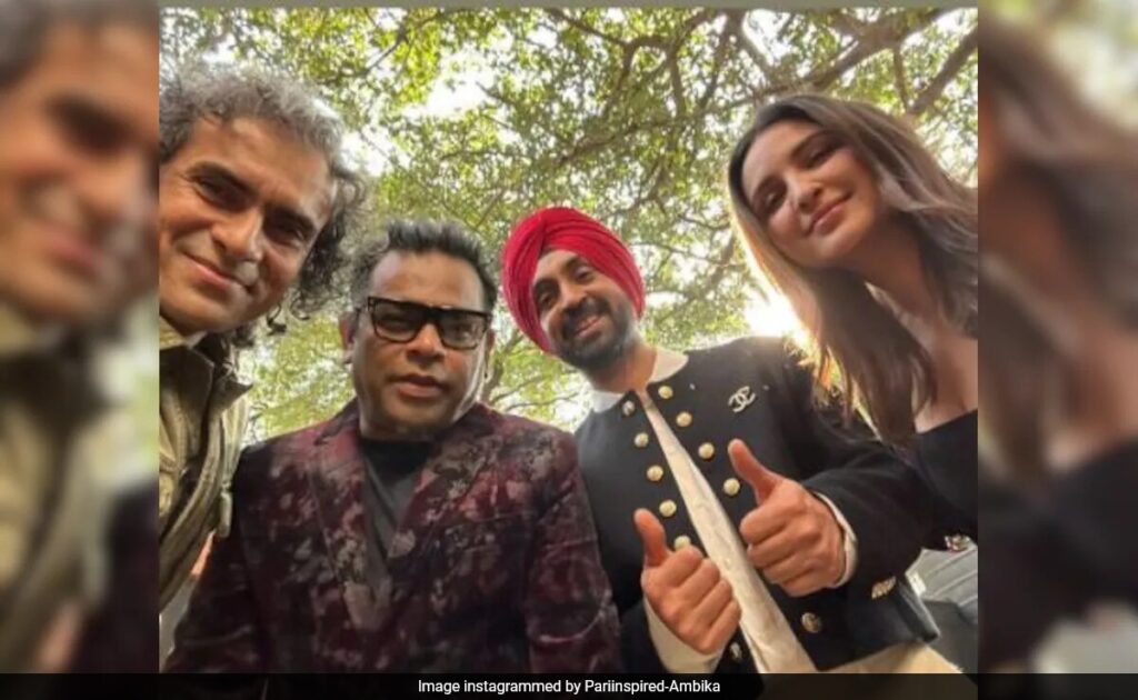 This Pic Of Chamkila Squad Parineeti Chopra, Diljit Dosanjh, AR Rahman, Imtiaz Ali Is Viral